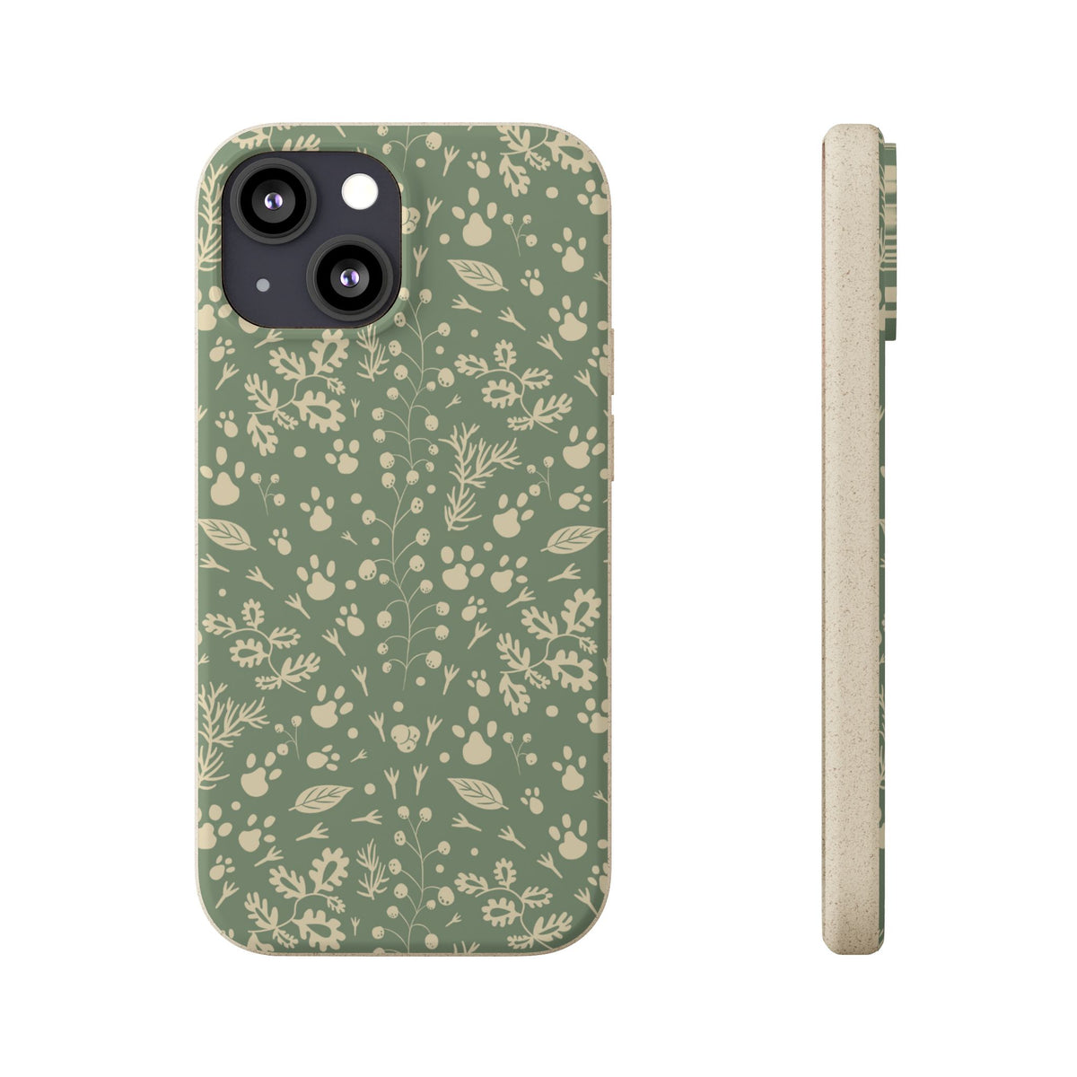 Biodegradable Floral Phone Case — Eco-Friendly Pleasant Green Wildflower Protection
