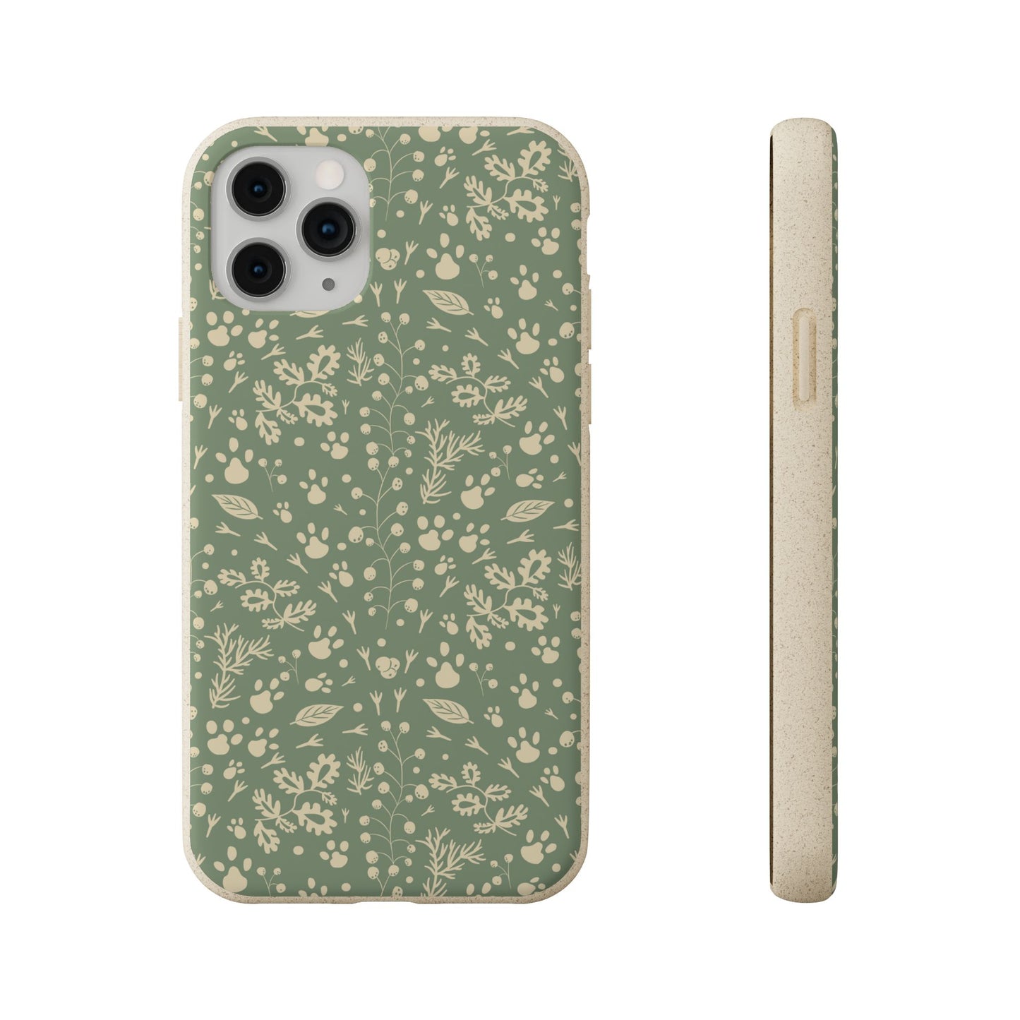 Biodegradable Floral Phone Case — Eco-Friendly Pleasant Green Wildflower Protection