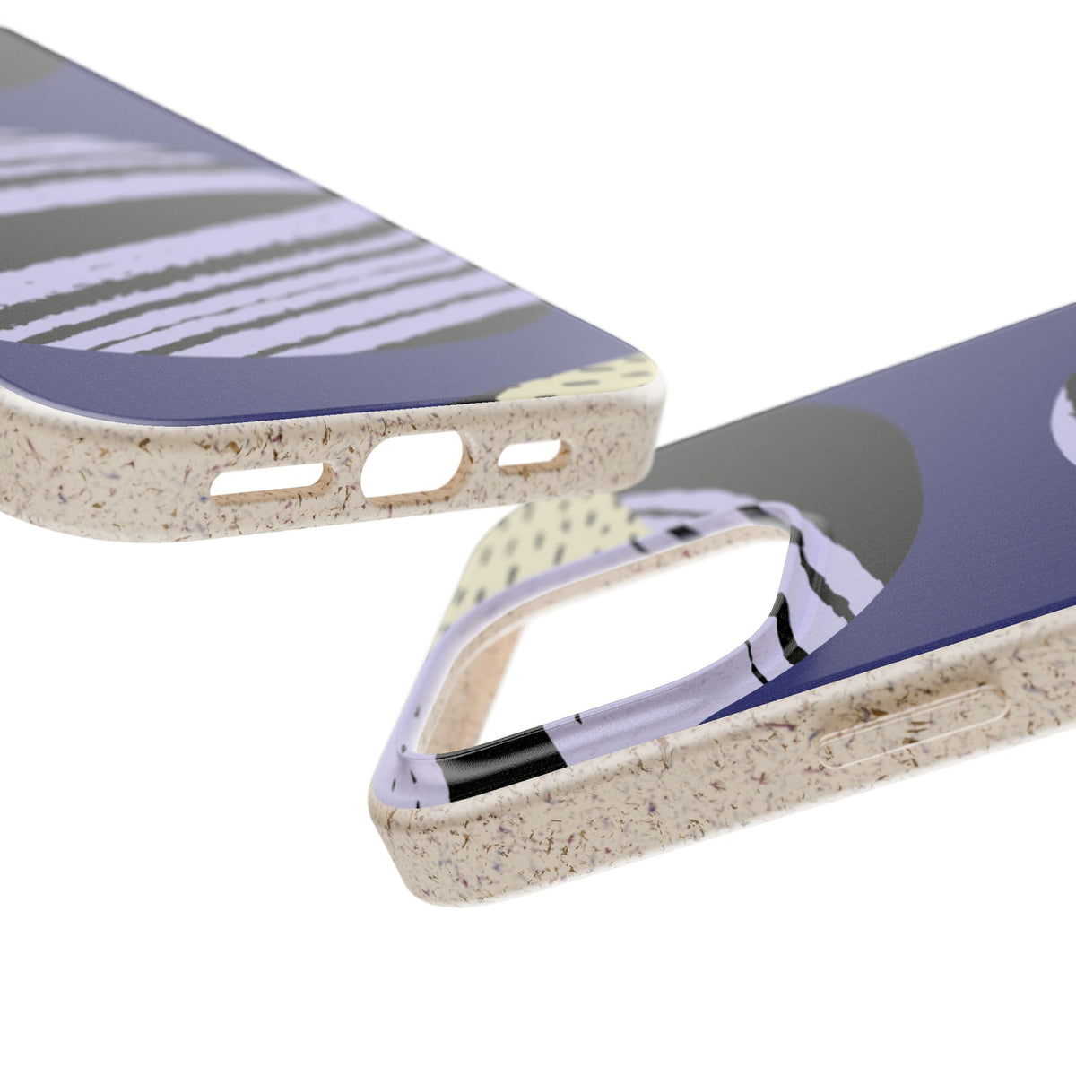 Biodegradable Phone Case — Abstract Striped Circles Eco Cover