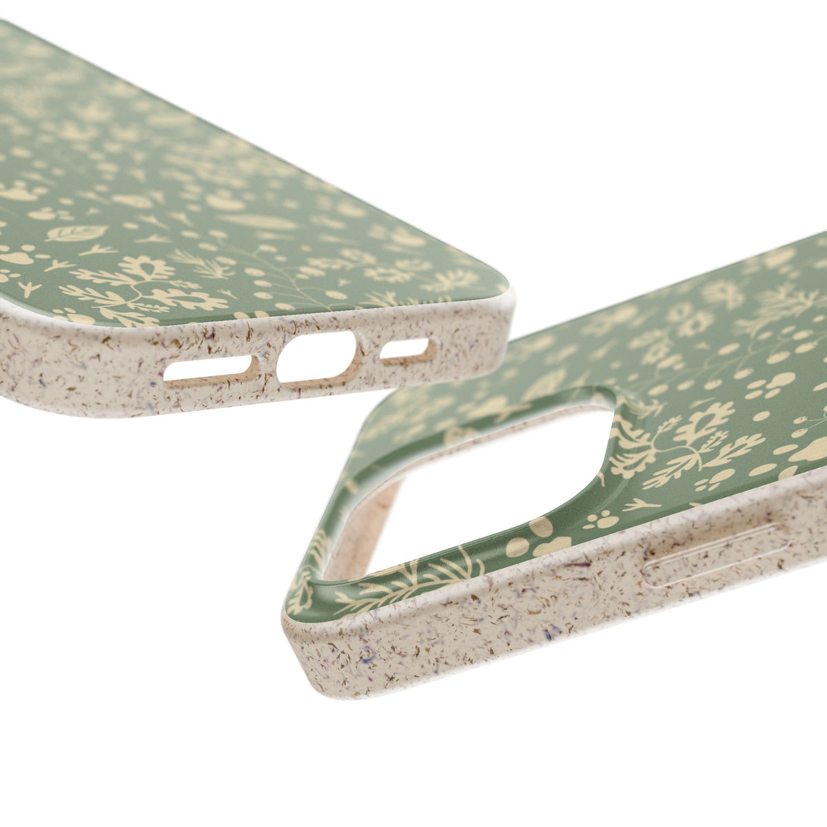Biodegradable Floral Phone Case — Eco-Friendly Pleasant Green Wildflower Protection