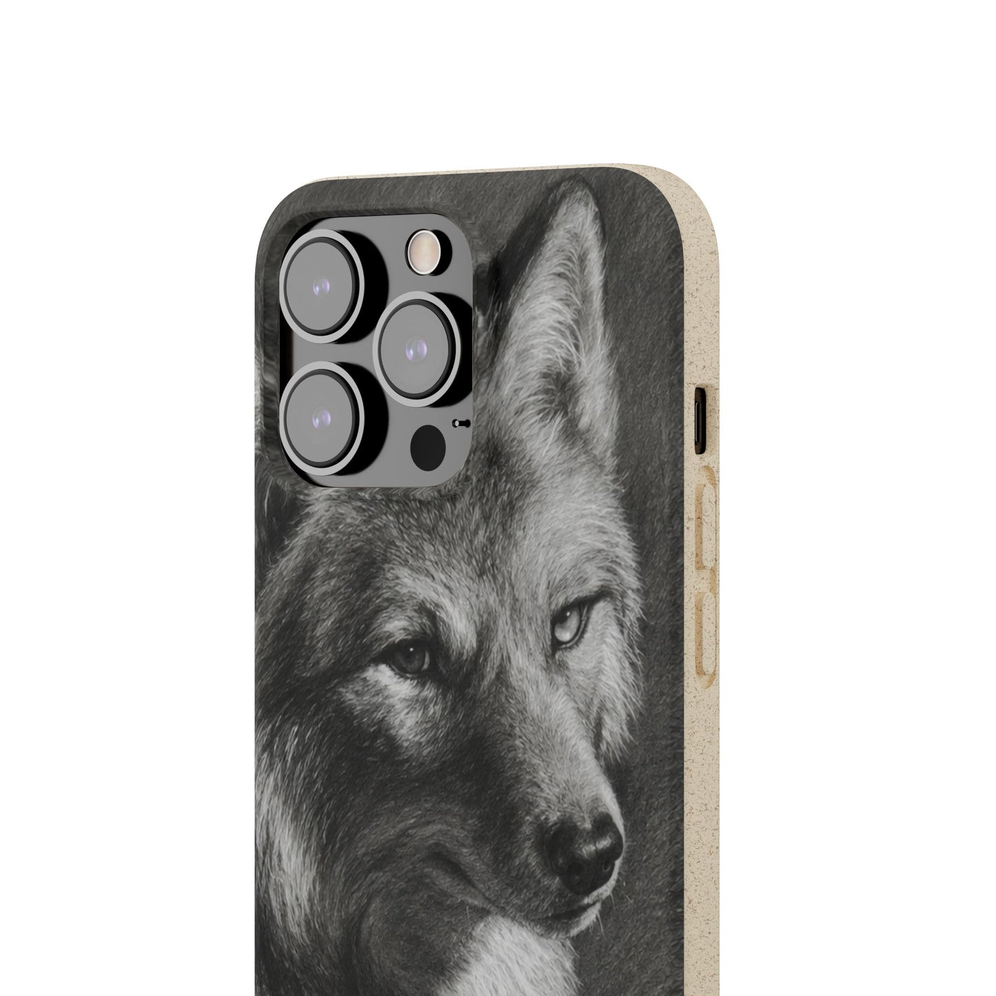 Wolf Portrait Biodegradable Phone Case — Eco-Friendly iPhone Cover
