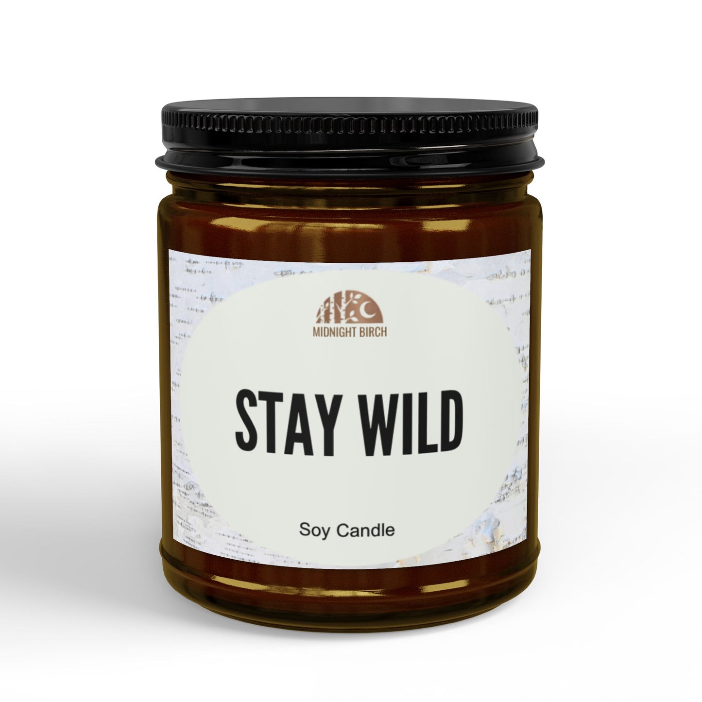 Stay Wild Soy Candle — Amber Jar Scented Candle (4oz & 9oz)
