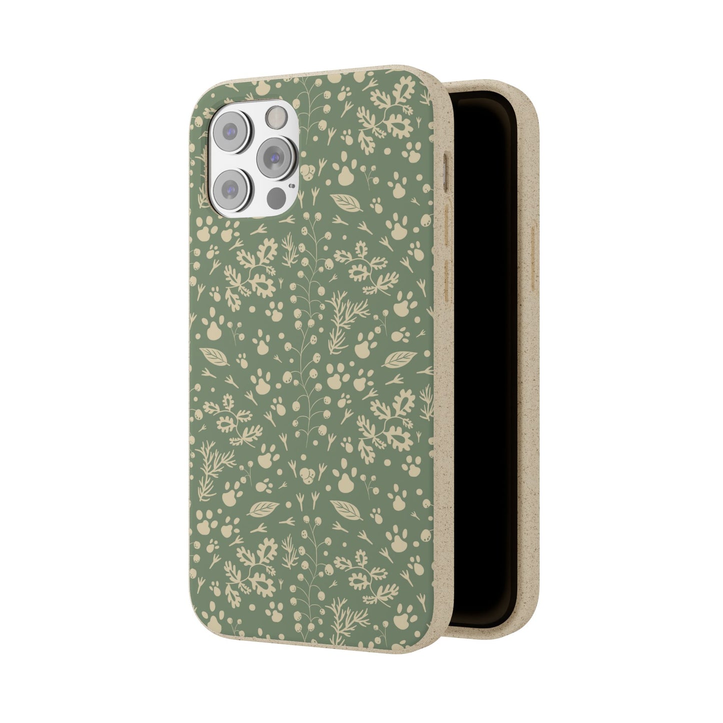 Biodegradable Floral Phone Case — Eco-Friendly Pleasant Green Wildflower Protection