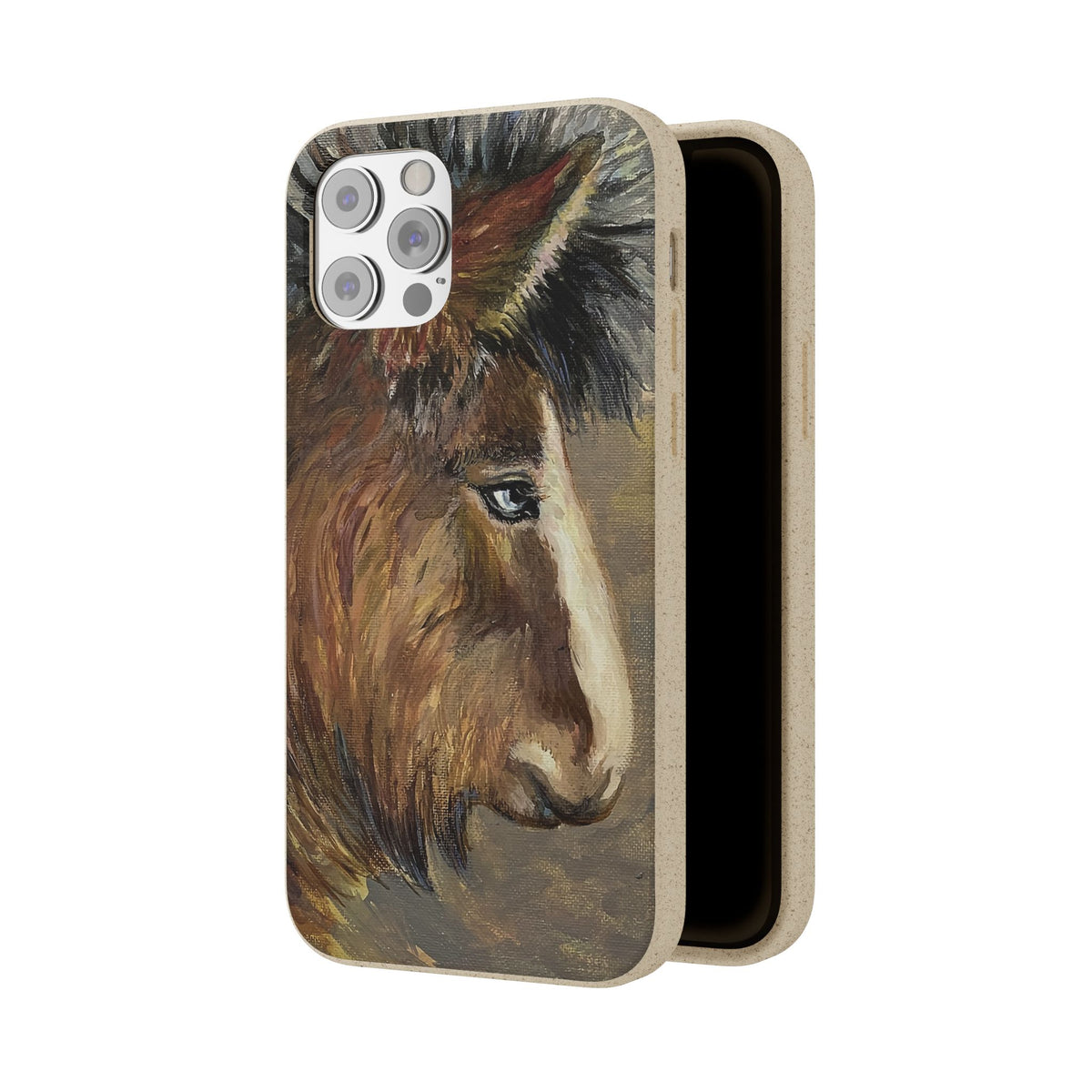 Biodegradable Phone Case — Rustic Horse Portrait by Carrie Barcomb Eco-Friendly iPhone Cover