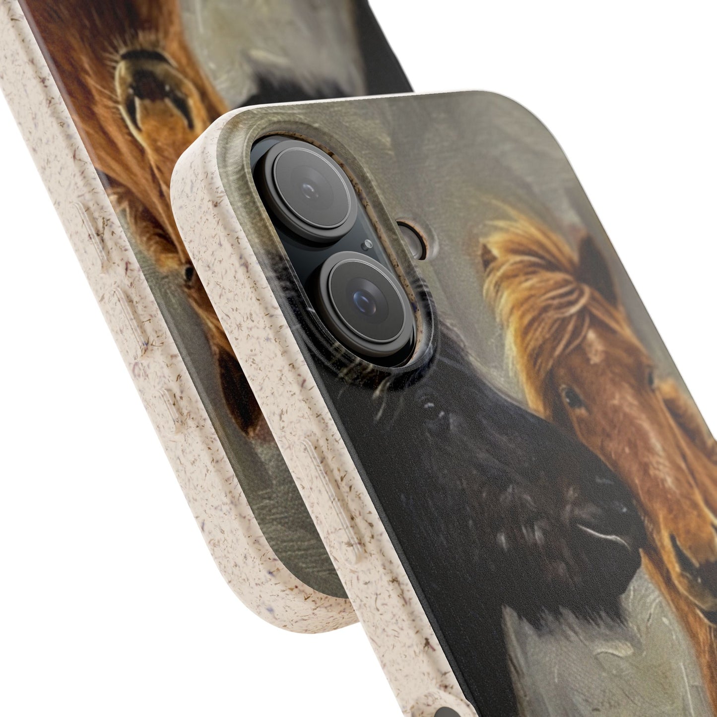 Biodegradable Phone Case — Icelandic Horse Art Eco-Friendly iPhone Cover