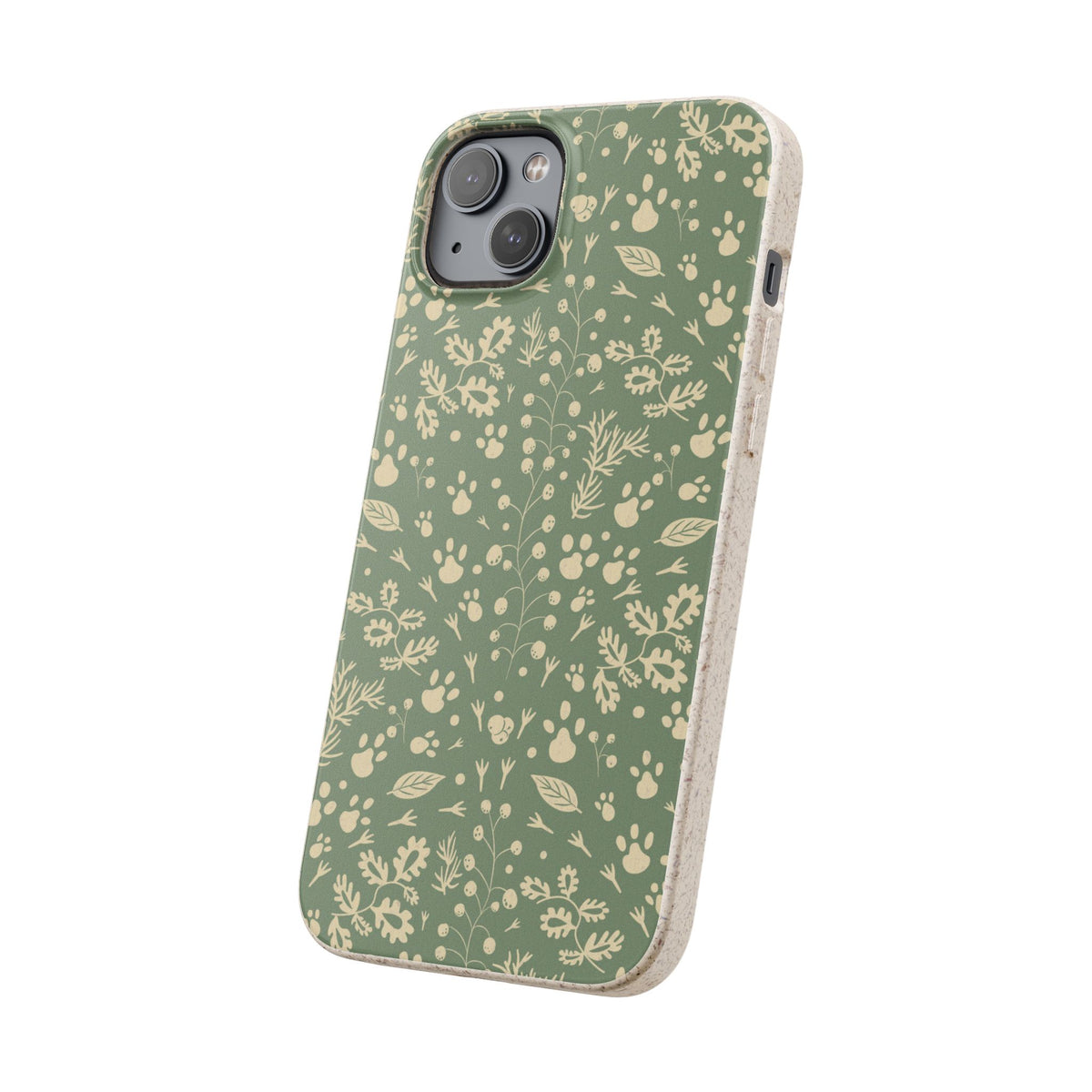Biodegradable Floral Phone Case — Eco-Friendly Pleasant Green Wildflower Protection