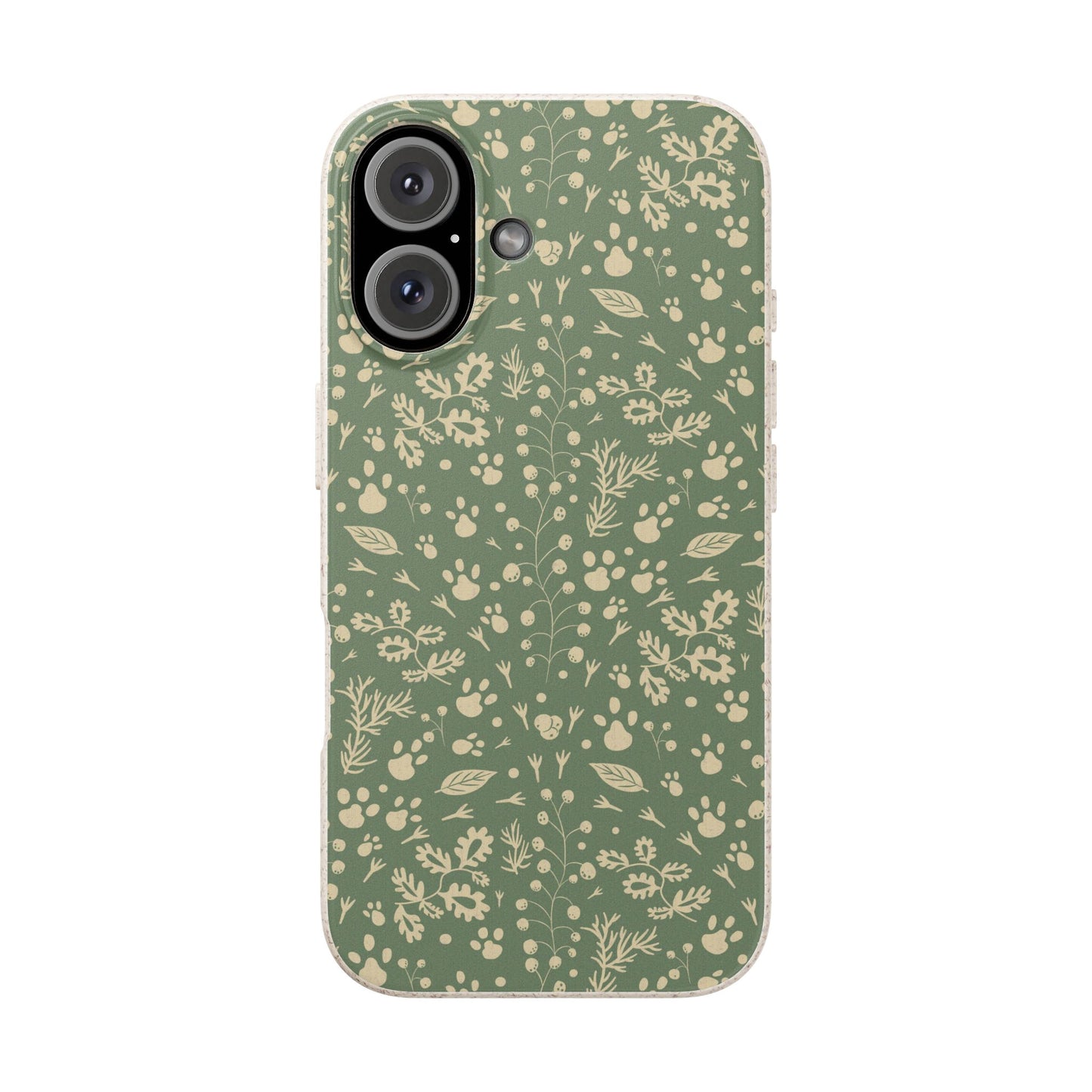 Biodegradable Floral Phone Case — Eco-Friendly Pleasant Green Wildflower Protection