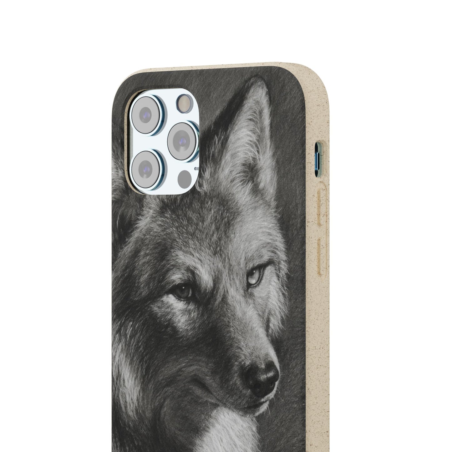 Wolf Portrait Biodegradable Phone Case — Eco-Friendly iPhone Cover