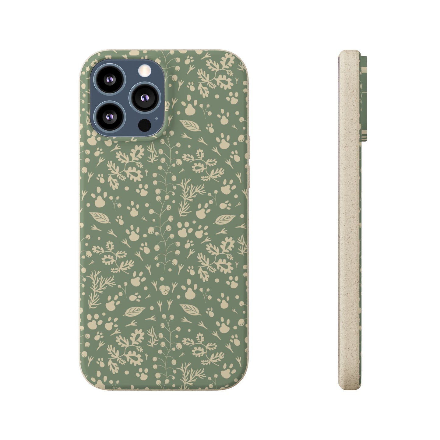 Biodegradable Floral Phone Case — Eco-Friendly Pleasant Green Wildflower Protection