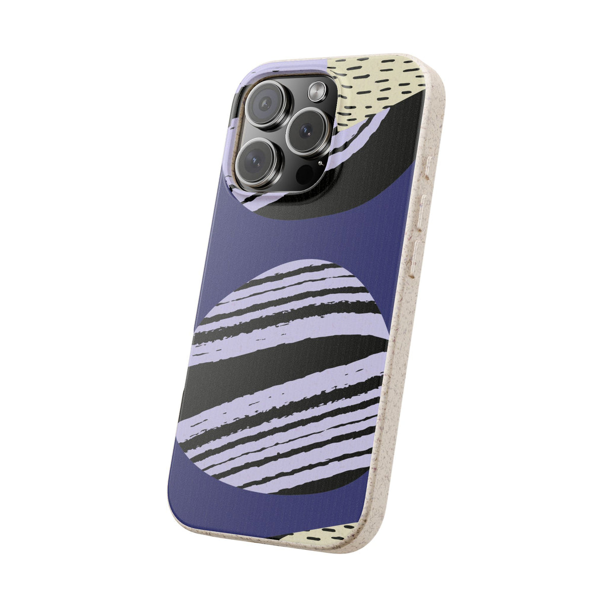 Biodegradable Phone Case — Abstract Striped Circles Eco Cover