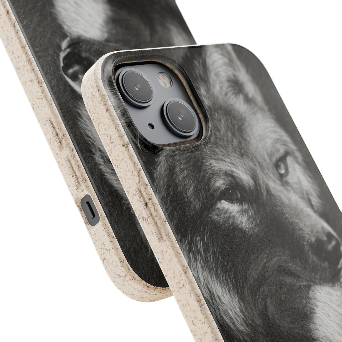 Wolf Portrait Biodegradable Phone Case — Eco-Friendly iPhone Cover