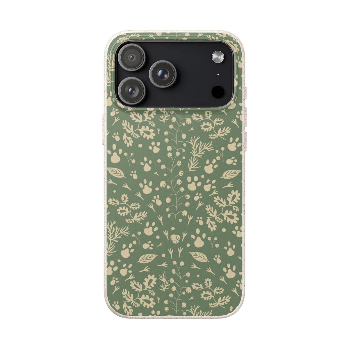 Biodegradable Floral Phone Case — Eco-Friendly Pleasant Green Wildflower Protection