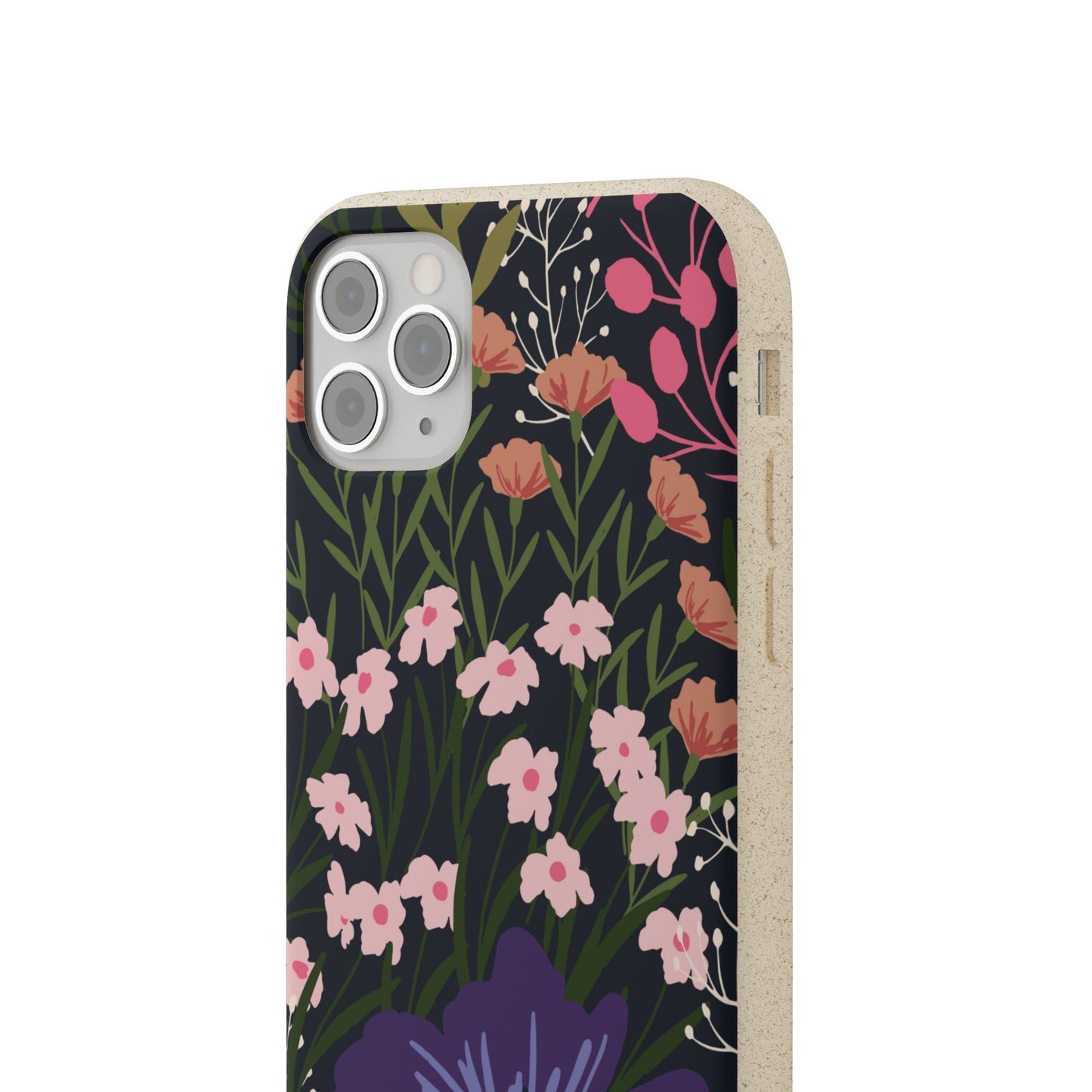Floral Biodegradable Phone Case — Purple Wildflower Eco Phone Cover