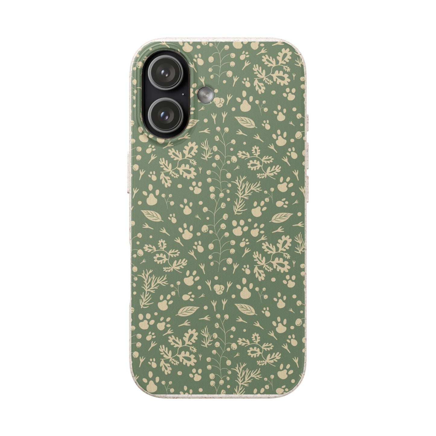 Biodegradable Floral Phone Case — Eco-Friendly Pleasant Green Wildflower Protection