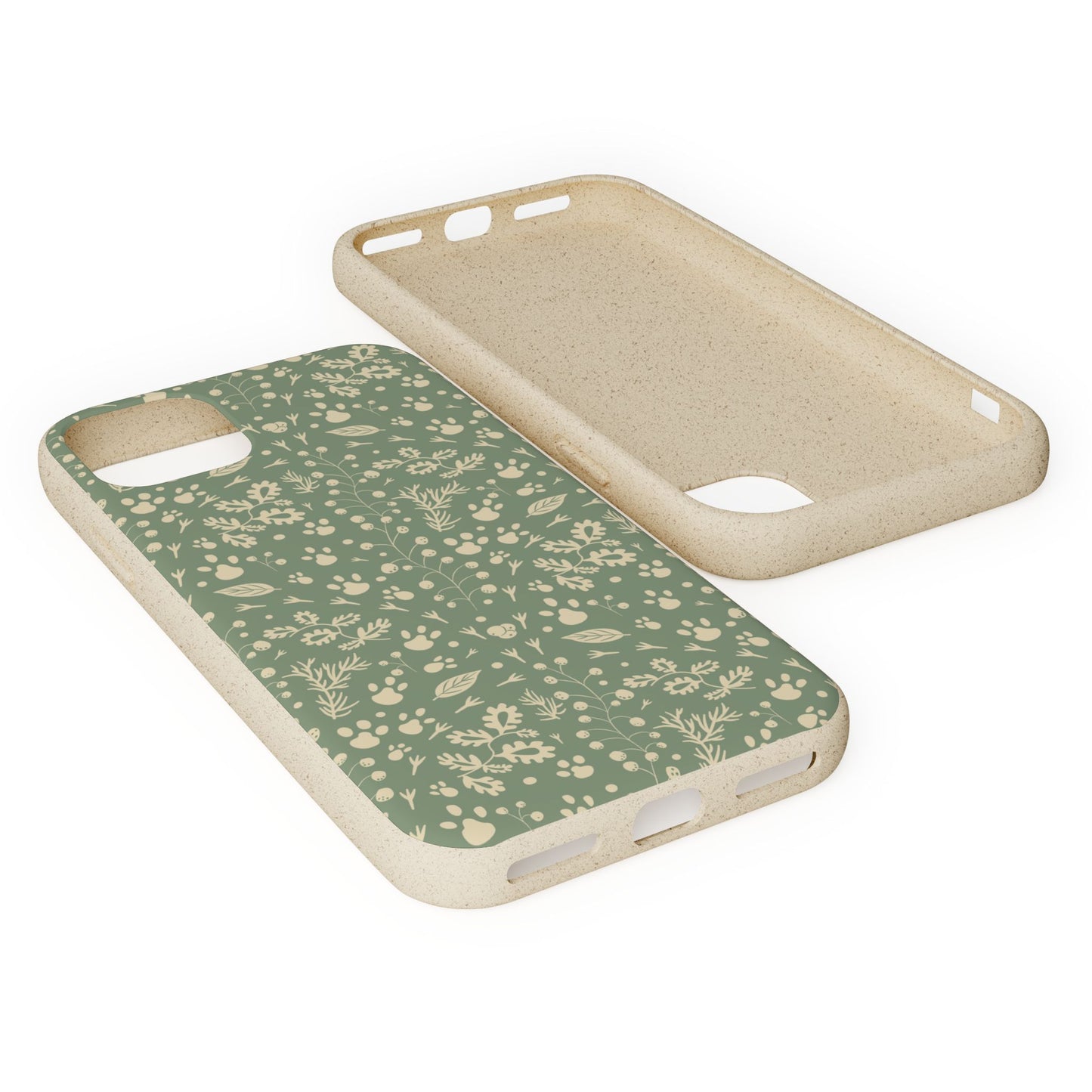 Biodegradable Floral Phone Case — Eco-Friendly Pleasant Green Wildflower Protection