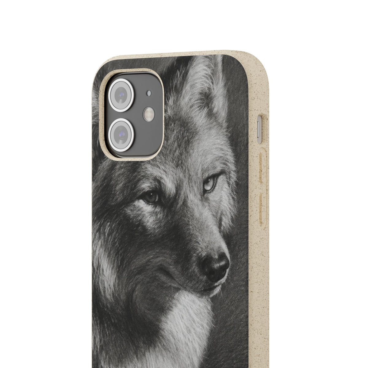 Wolf Portrait Biodegradable Phone Case — Eco-Friendly iPhone Cover