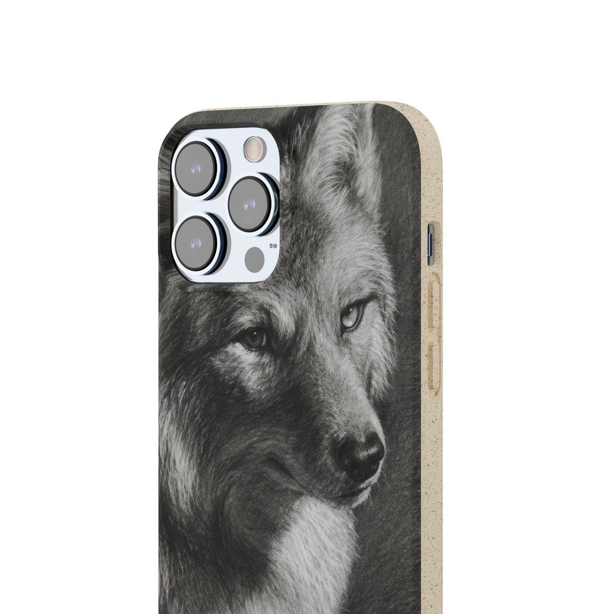 Wolf Portrait Biodegradable Phone Case — Eco-Friendly iPhone Cover
