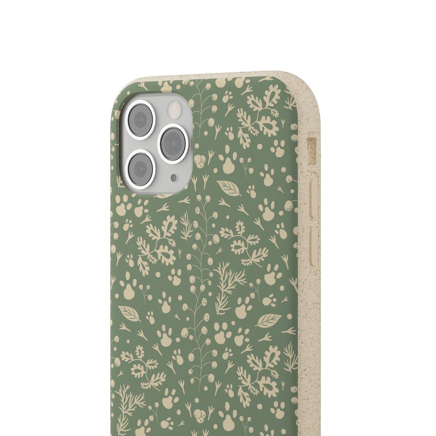 Biodegradable Floral Phone Case — Eco-Friendly Pleasant Green Wildflower Protection