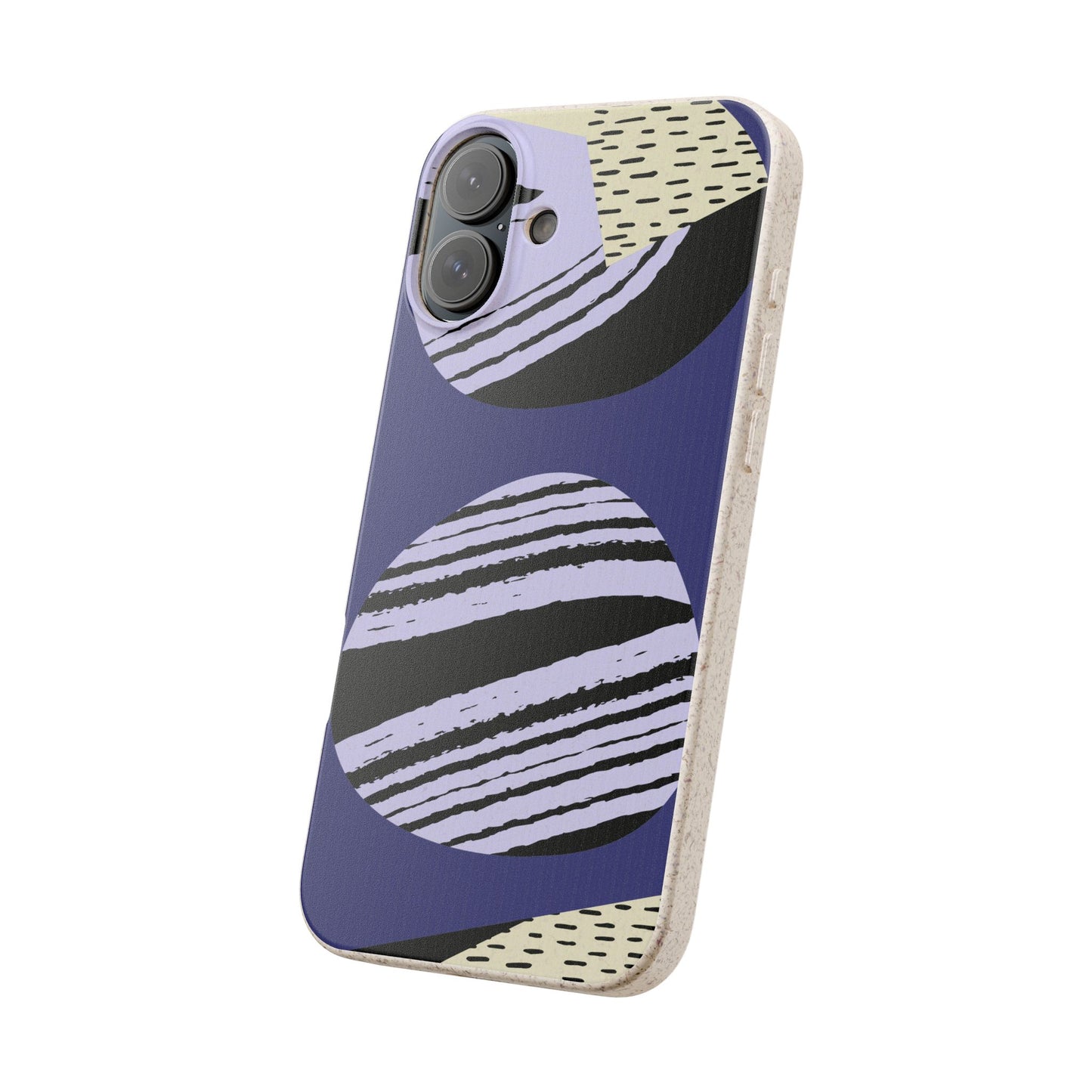 Biodegradable Phone Case — Abstract Striped Circles Eco Cover