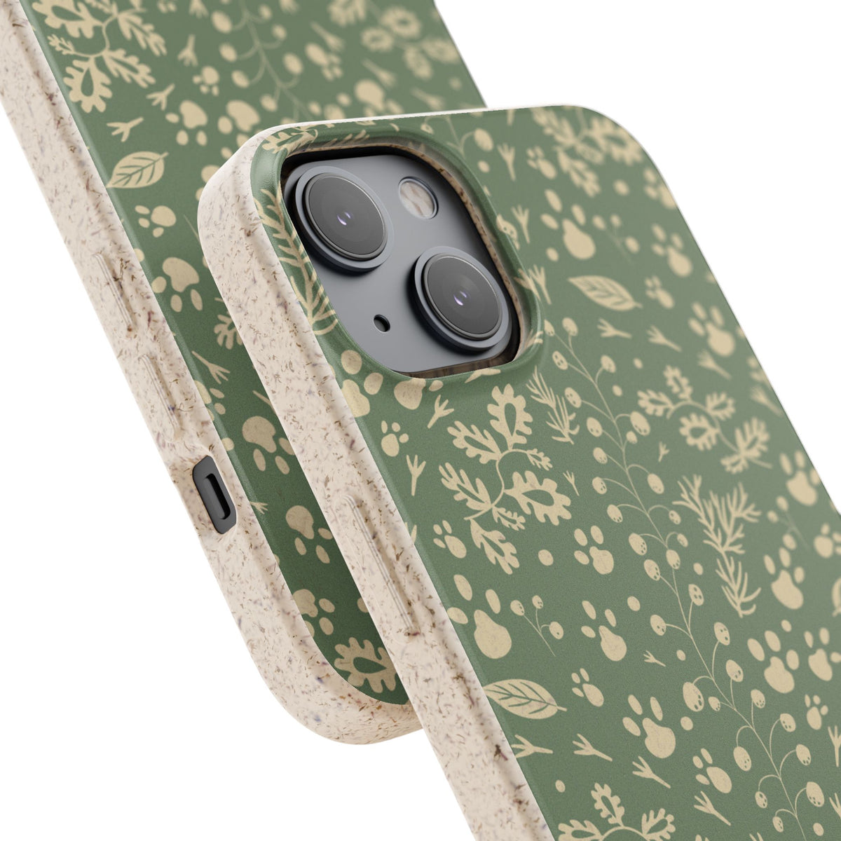 Biodegradable Floral Phone Case — Eco-Friendly Pleasant Green Wildflower Protection