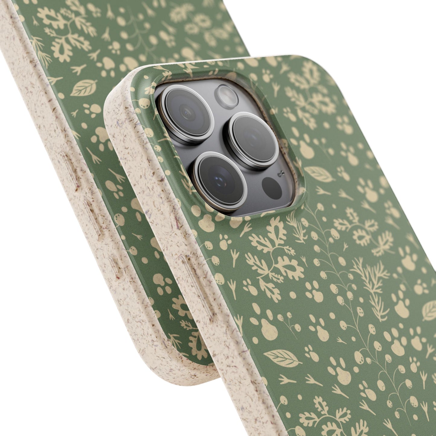 Biodegradable Floral Phone Case — Eco-Friendly Pleasant Green Wildflower Protection