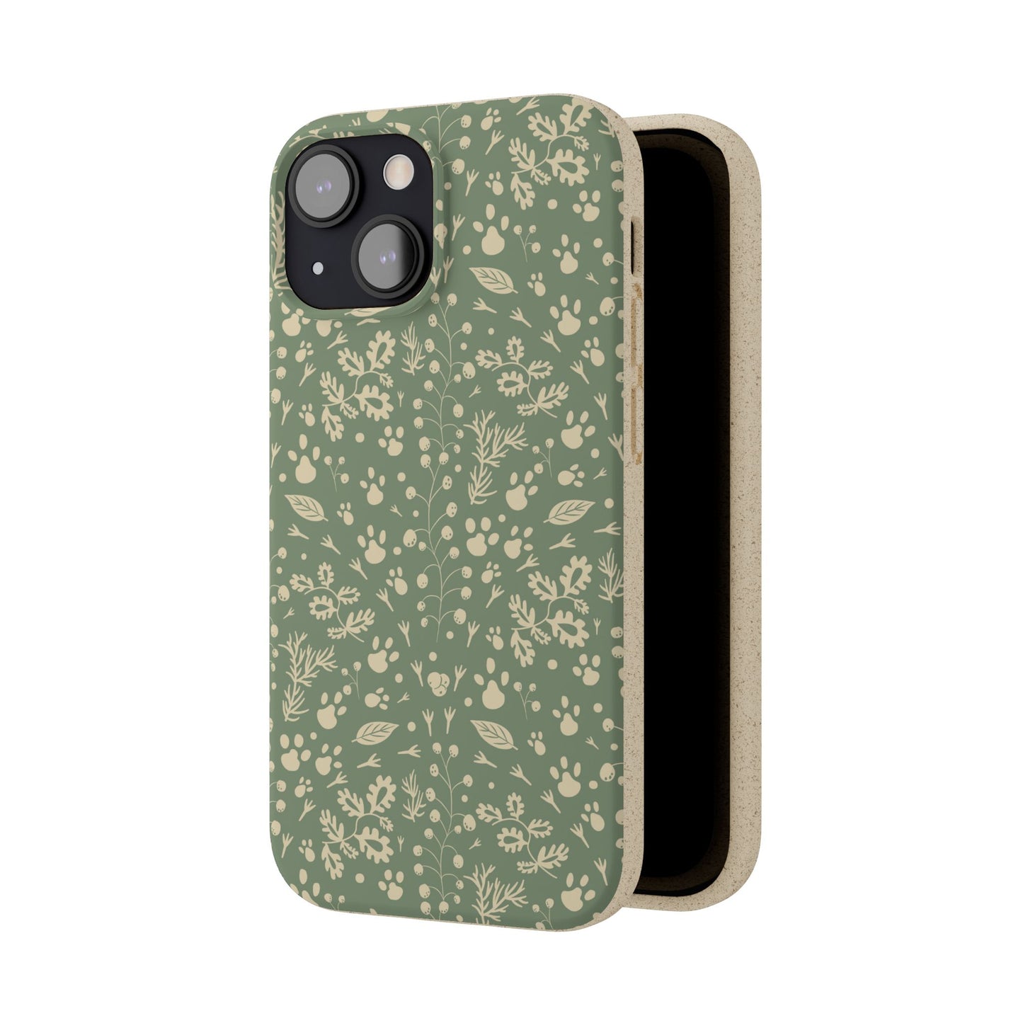 Biodegradable Floral Phone Case — Eco-Friendly Pleasant Green Wildflower Protection