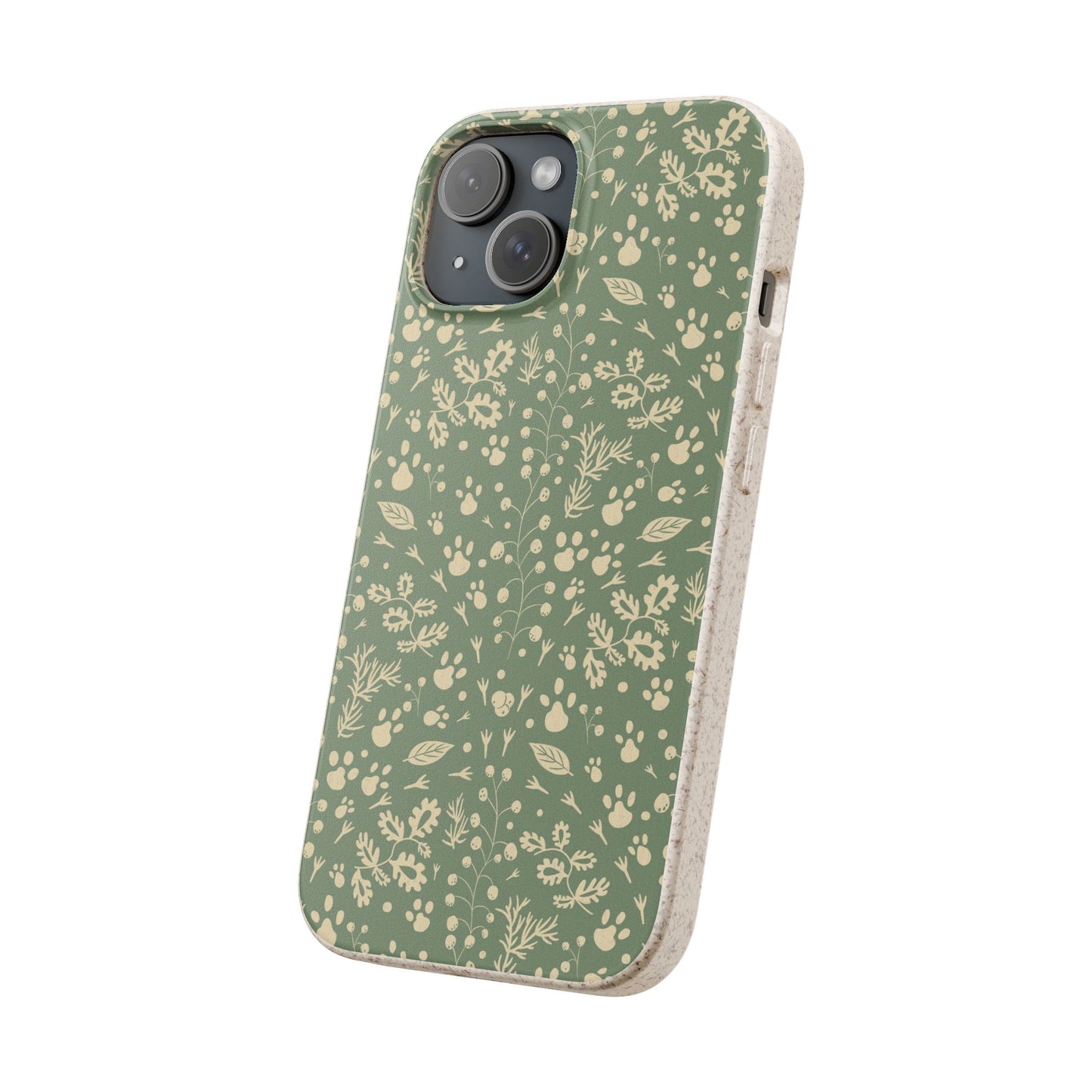 Biodegradable Floral Phone Case — Eco-Friendly Pleasant Green Wildflower Protection