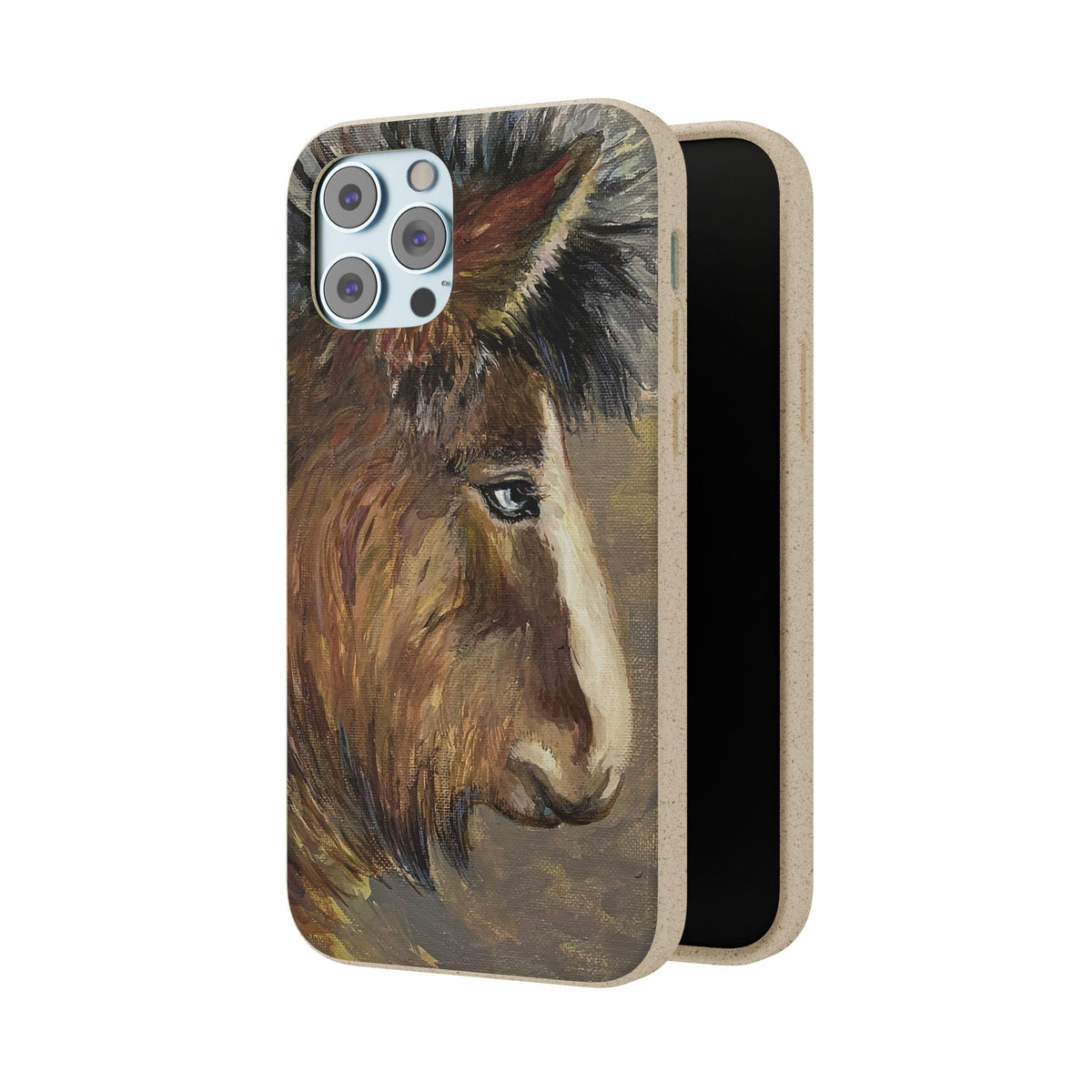 Biodegradable Phone Case — Rustic Horse Portrait by Carrie Barcomb Eco-Friendly iPhone Cover