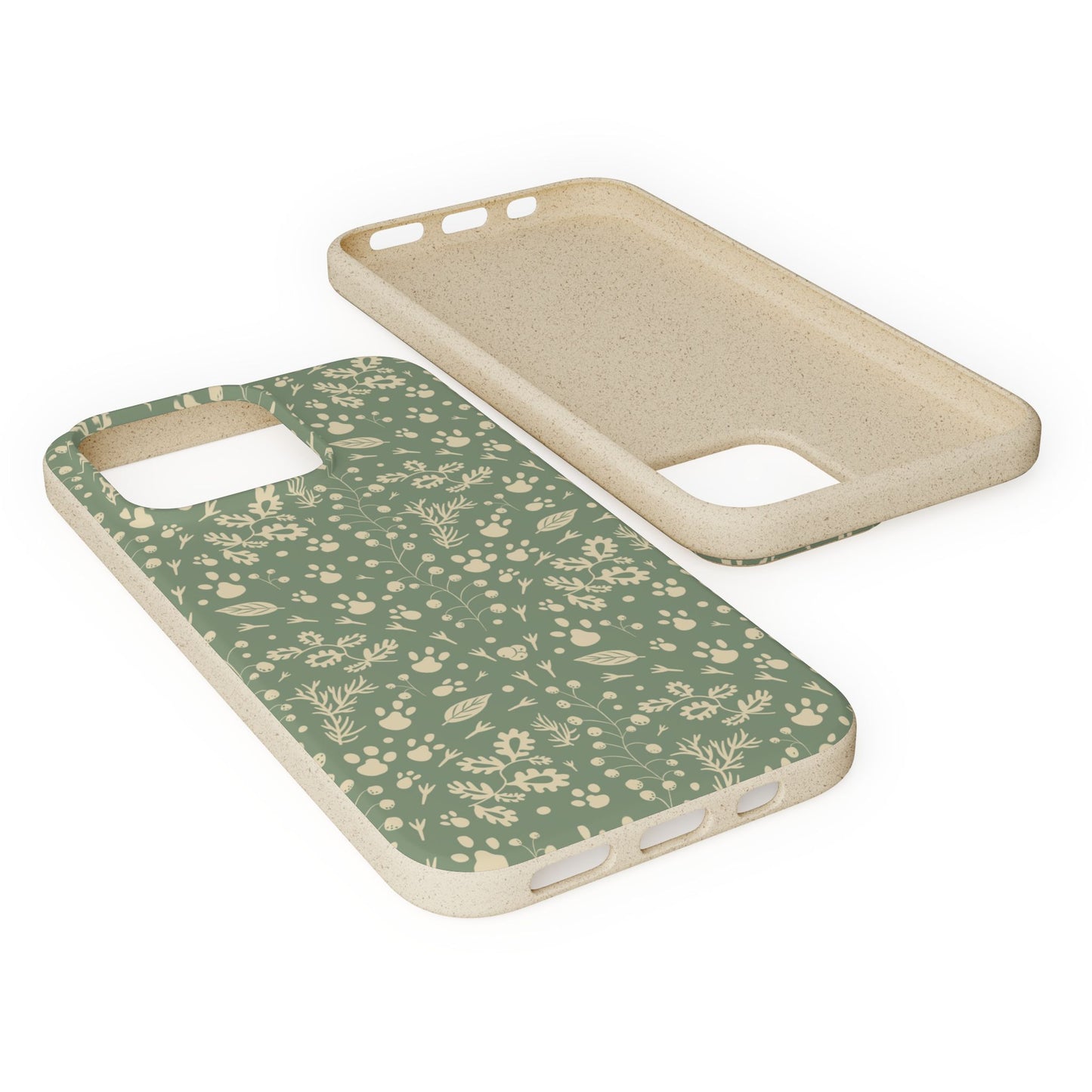 Biodegradable Floral Phone Case — Eco-Friendly Pleasant Green Wildflower Protection