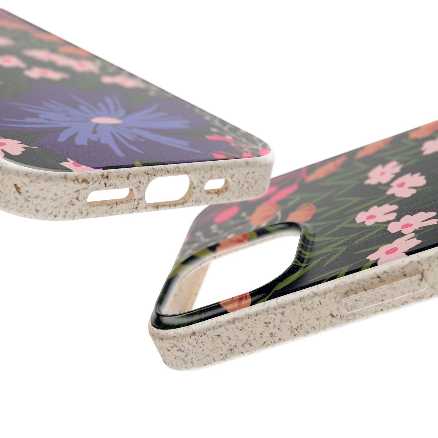 Floral Biodegradable Phone Case — Purple Wildflower Eco Phone Cover