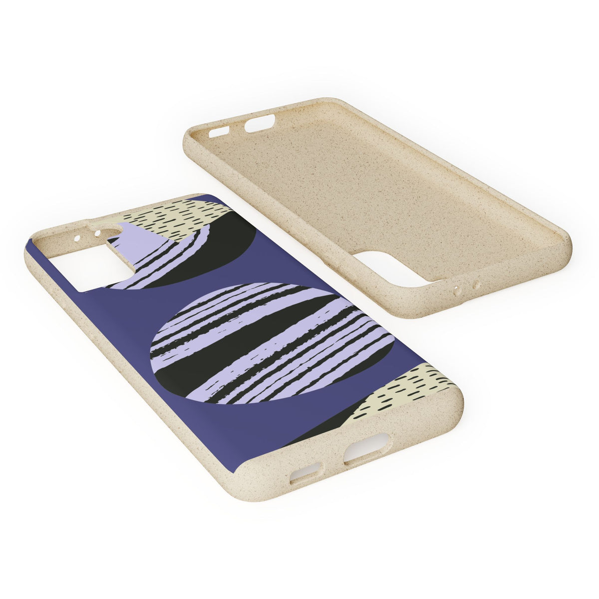 Biodegradable Phone Case — Abstract Striped Circles Eco Cover