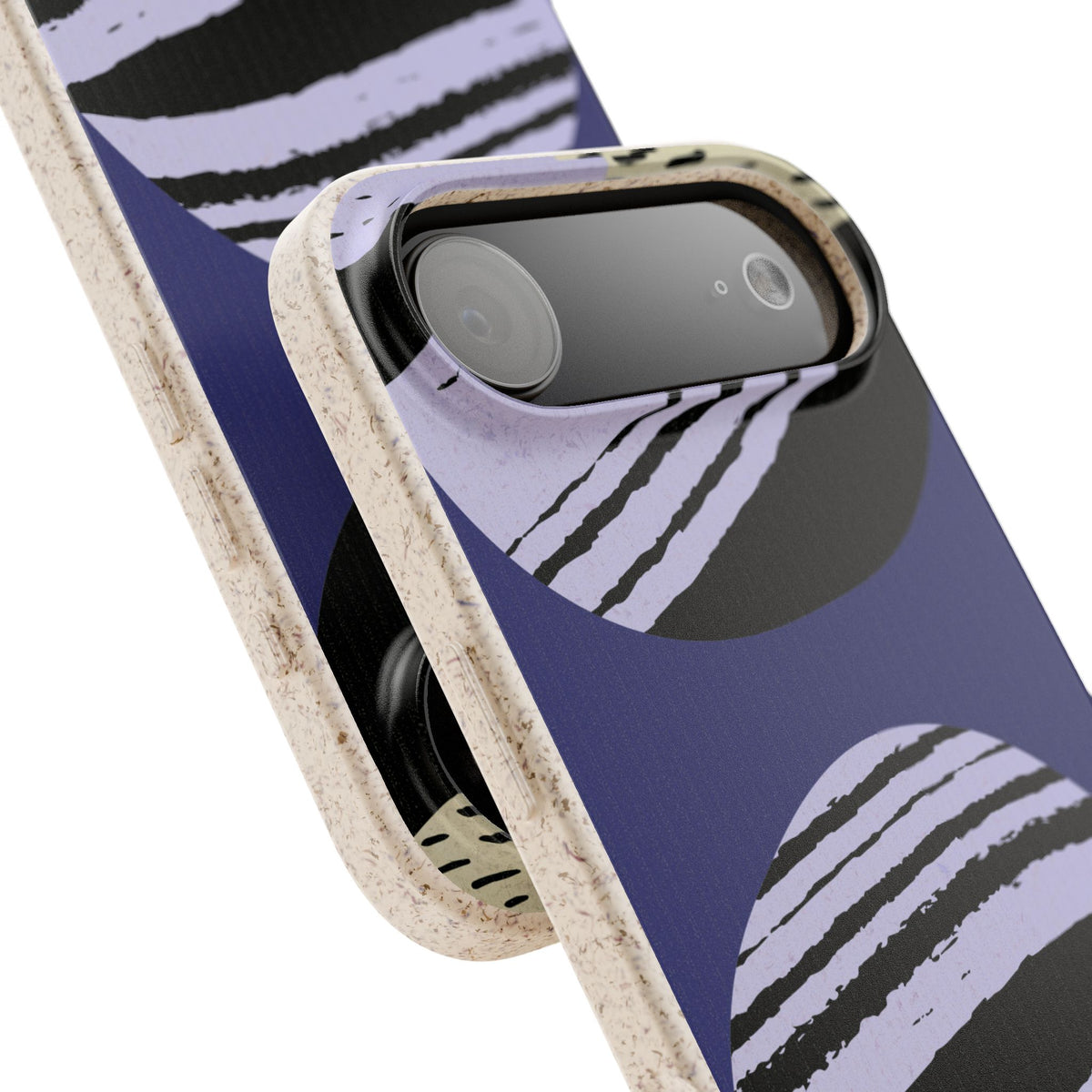 Biodegradable Phone Case — Abstract Striped Circles Eco Cover