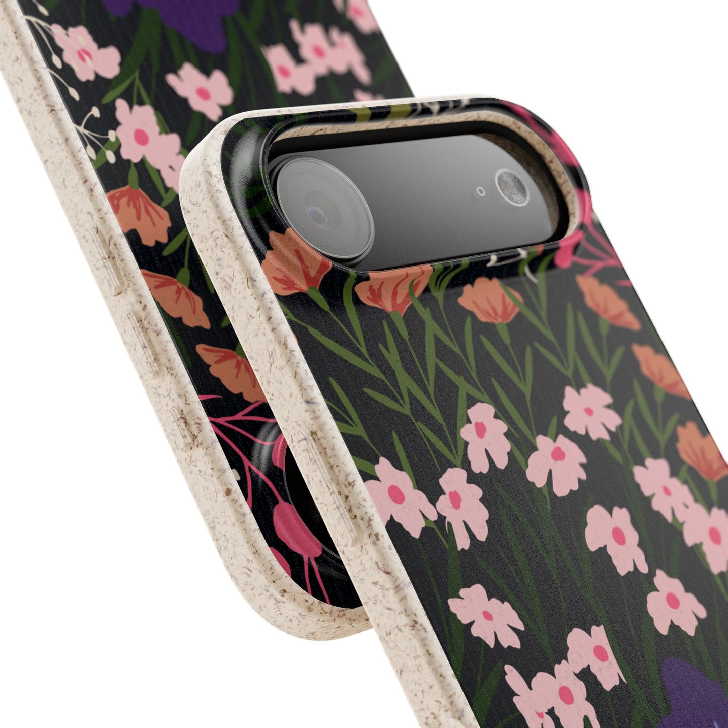 Floral Biodegradable Phone Case — Purple Wildflower Eco Phone Cover