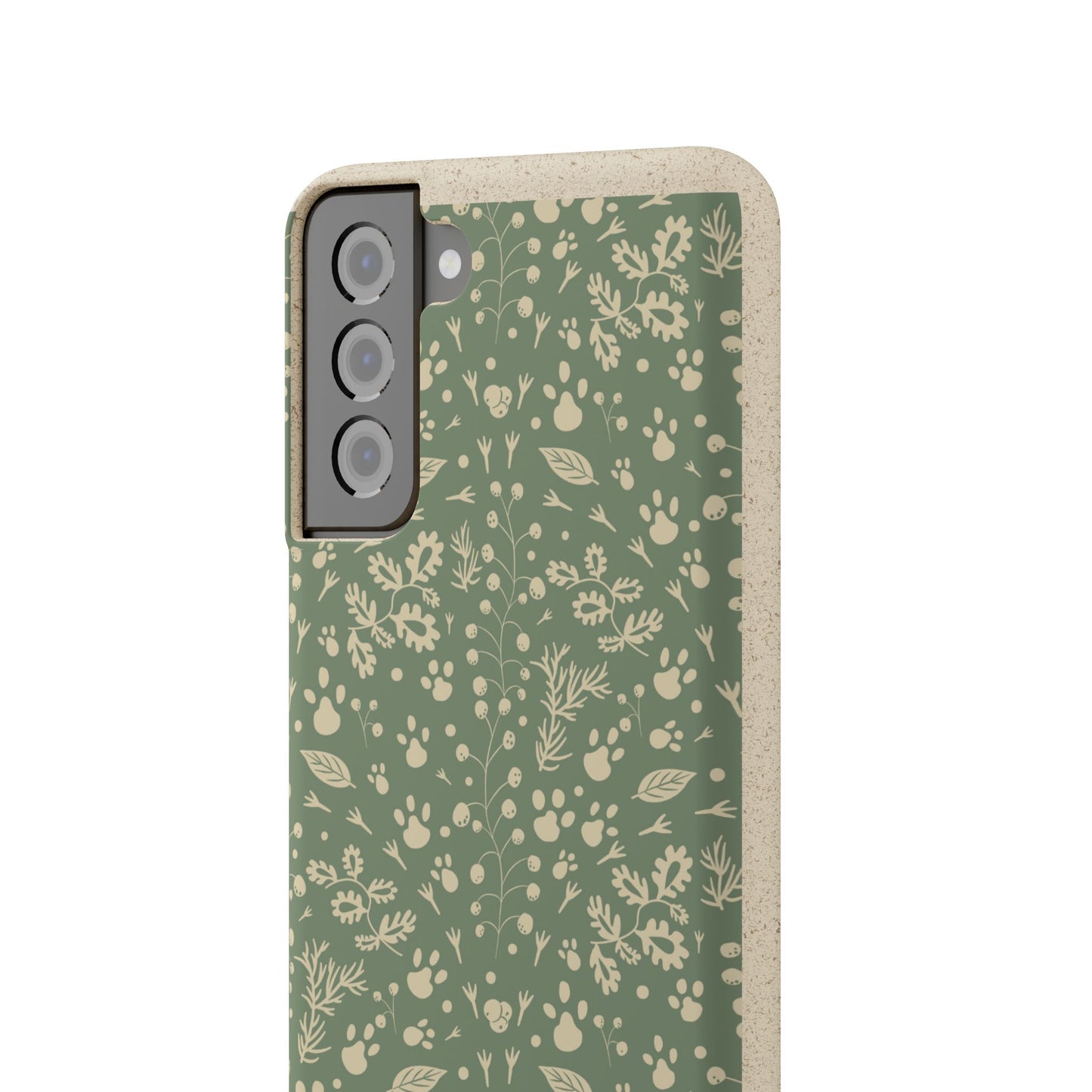 Biodegradable Floral Phone Case — Eco-Friendly Pleasant Green Wildflower Protection
