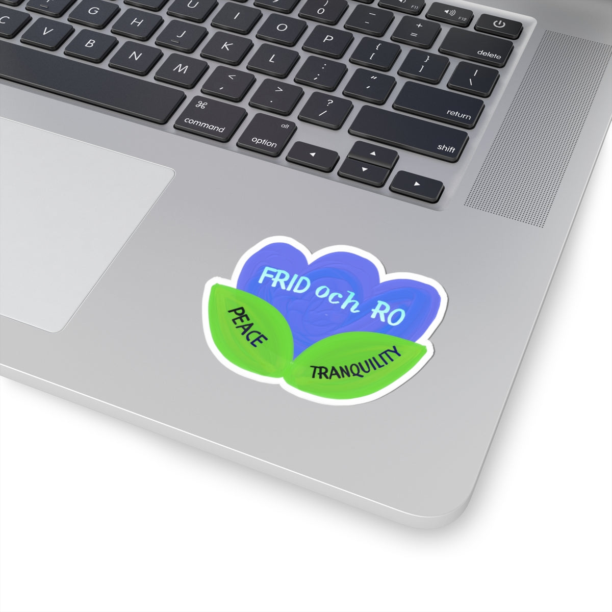 Peace & Tranquility Sticker — "Frid och Ro" Floral Kiss-Cut Sticker