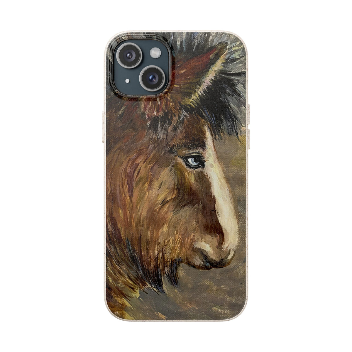 Biodegradable Phone Case — Rustic Horse Portrait by Carrie Barcomb Eco-Friendly iPhone Cover