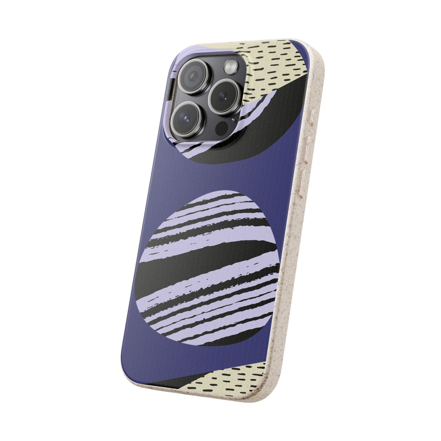 Biodegradable Phone Case — Abstract Striped Circles Eco Cover