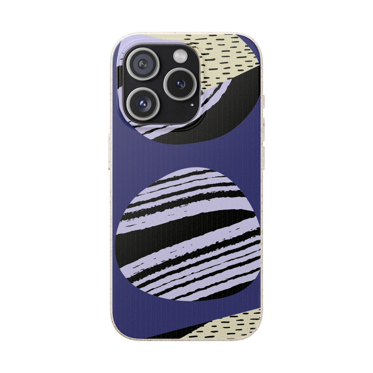 Biodegradable Phone Case — Abstract Striped Circles Eco Cover