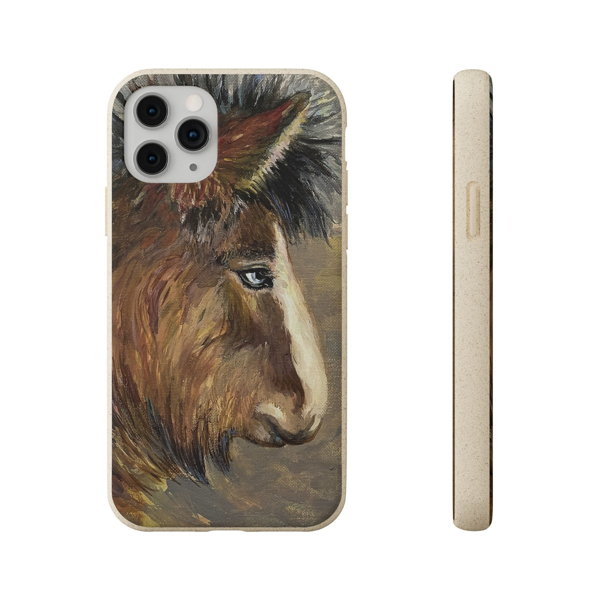 Biodegradable Phone Case — Rustic Horse Portrait by Carrie Barcomb Eco-Friendly iPhone Cover