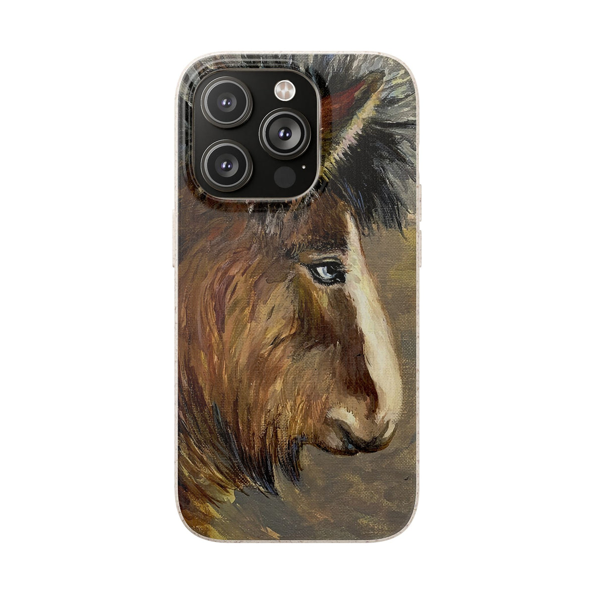 Biodegradable Phone Case — Rustic Horse Portrait by Carrie Barcomb Eco-Friendly iPhone Cover