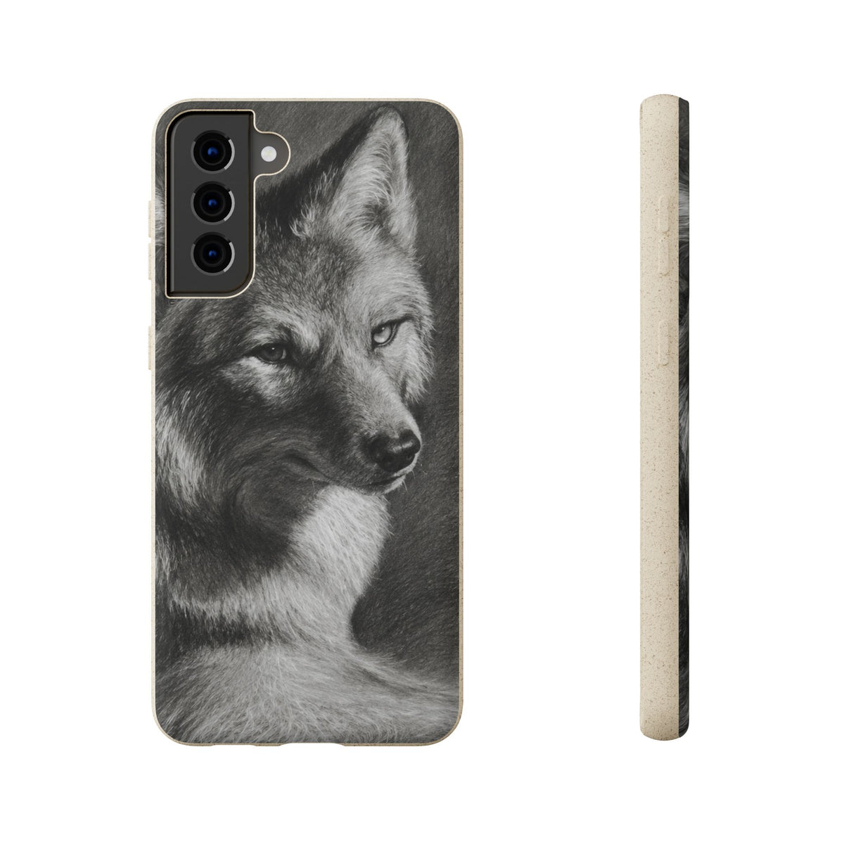 Wolf Portrait Biodegradable Phone Case — Eco-Friendly iPhone Cover