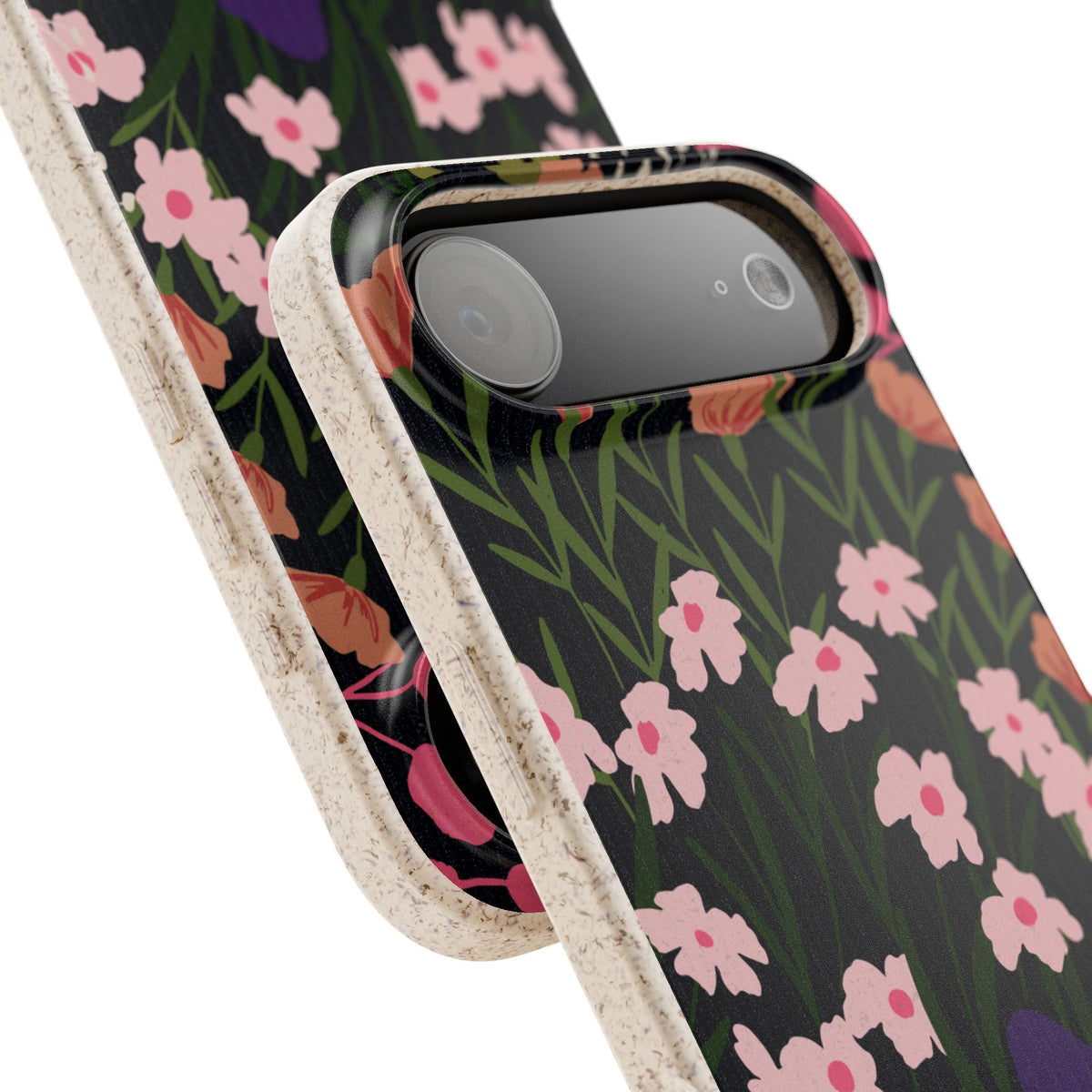 Floral Biodegradable Phone Case — Purple Wildflower Eco Phone Cover