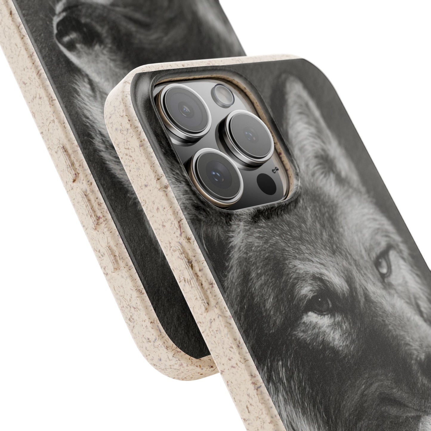 Wolf Portrait Biodegradable Phone Case — Eco-Friendly iPhone Cover
