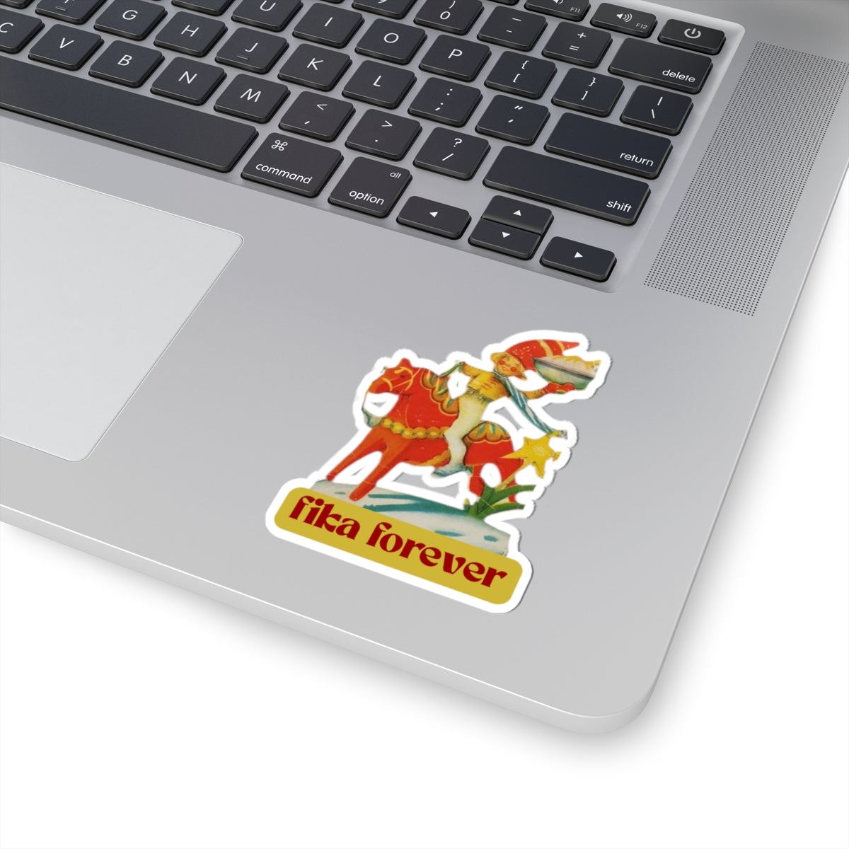 Fika Forever Vintage Dala Horse Sticker