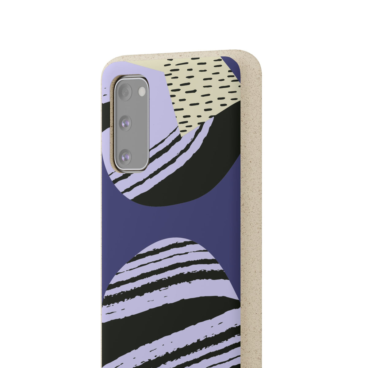 Biodegradable Phone Case — Abstract Striped Circles Eco Cover