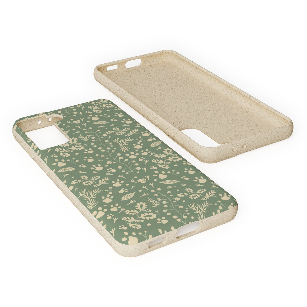 Biodegradable Floral Phone Case — Eco-Friendly Pleasant Green Wildflower Protection