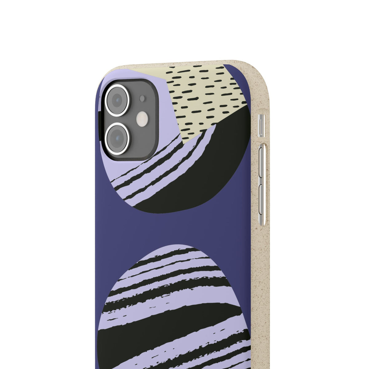 Biodegradable Phone Case — Abstract Striped Circles Eco Cover