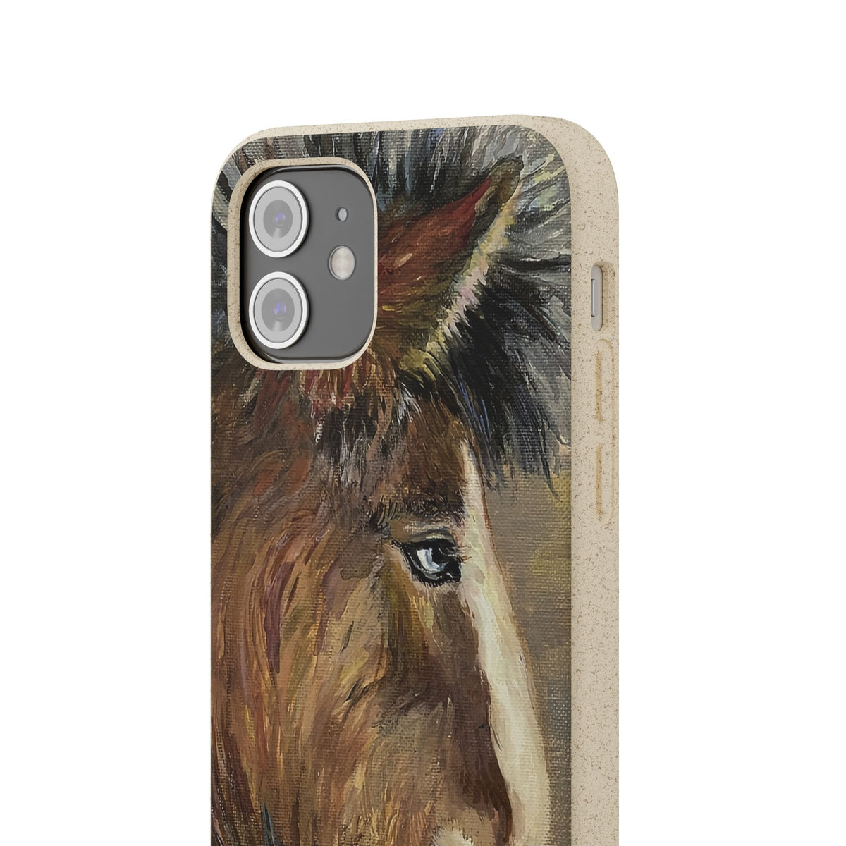 Biodegradable Phone Case — Rustic Horse Portrait by Carrie Barcomb Eco-Friendly iPhone Cover