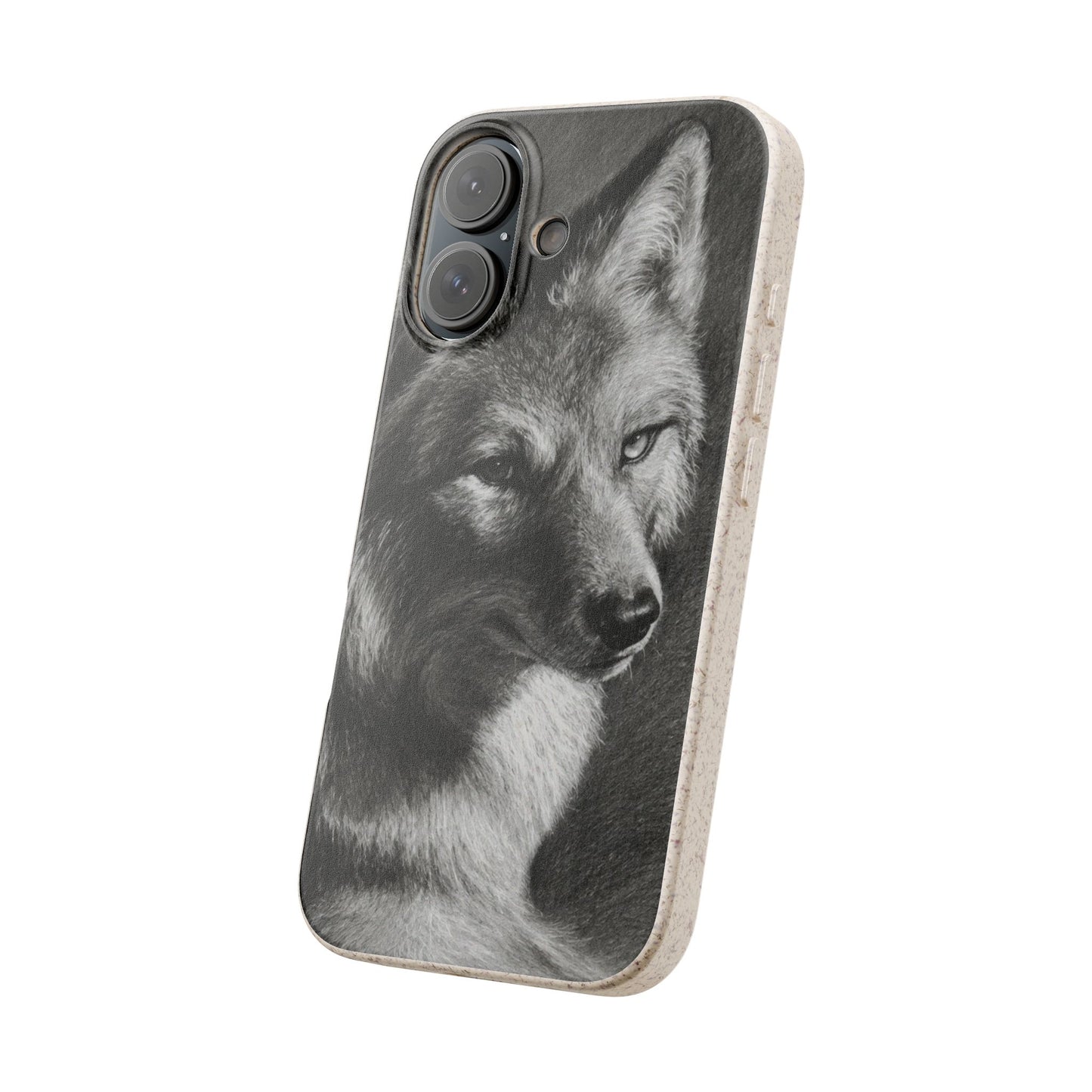 Wolf Portrait Biodegradable Phone Case — Eco-Friendly iPhone Cover