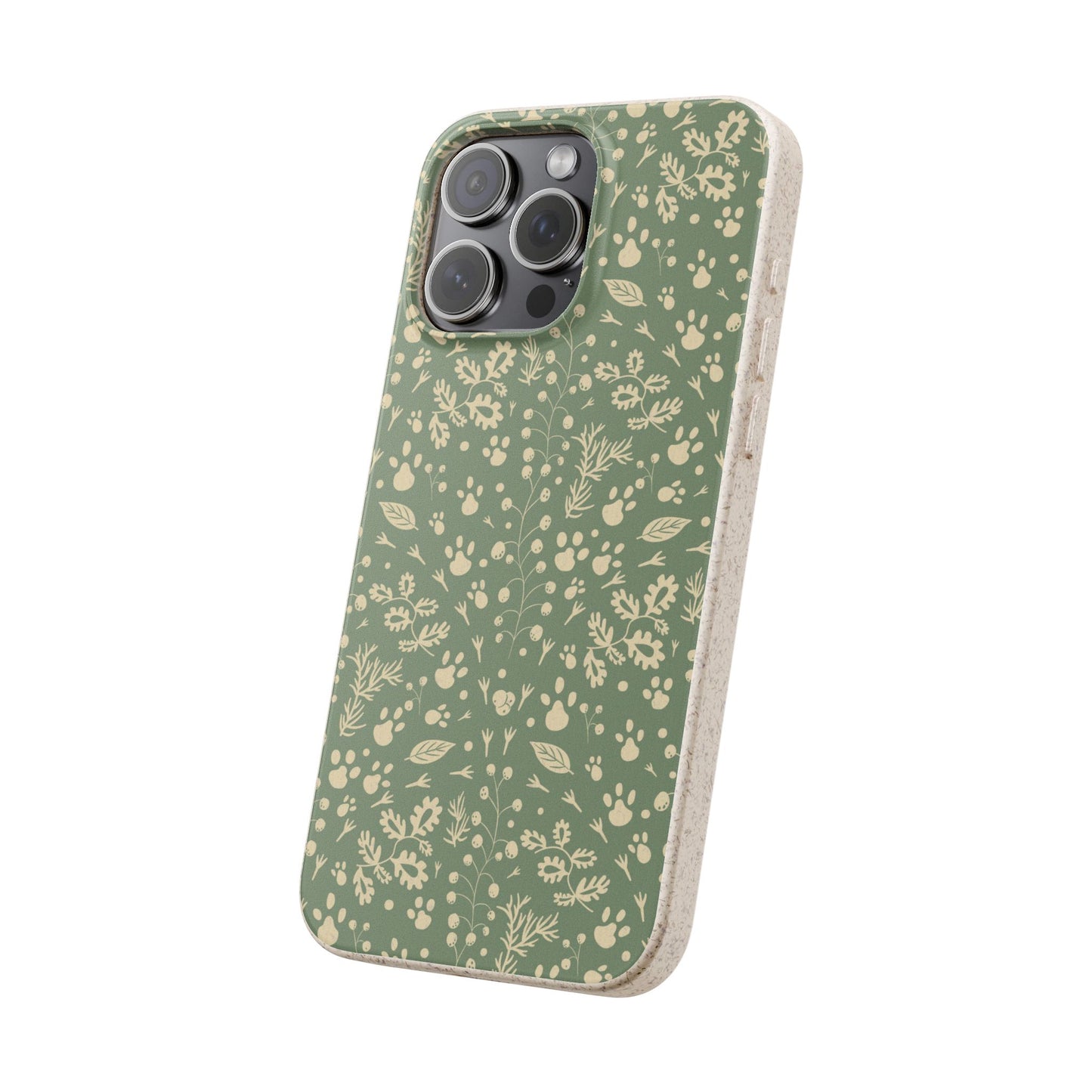 Biodegradable Floral Phone Case — Eco-Friendly Pleasant Green Wildflower Protection